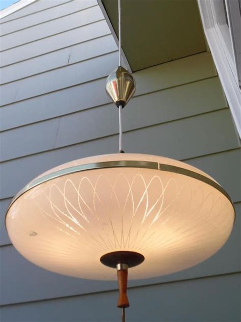 ceiling junction box light with pull down glass cover 1980's|pull down ceiling lights vintage.